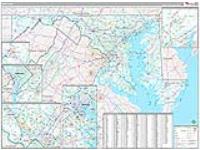 Maryland Wall Map Zip Code