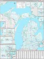 Michigan Wall Map Zip Code