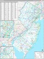 New Jersey Wall Map Zip Code