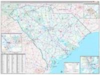 South Carolina Wall Map
