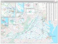 Virginia Wall Map Zip Code