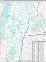 Vermont Wall Map Zip Code