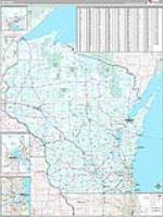 Wisconsin Wall Map Zip Code