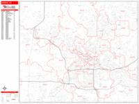 Akron Wall Map Zip Code