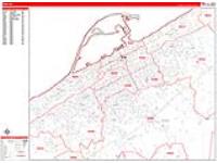 Erie Wall Map Zip Code