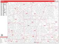 Plano Wall Map Zip Code