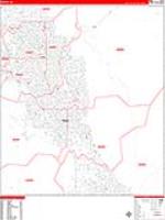 Provo Wall Map Zip Code