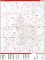 Tulsa Wall Map Zip Code