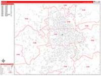 Tyler Wall Map Zip Code