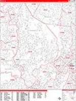 Wayne Wall Map Zip Code