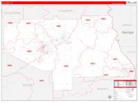Lee, Al Wall Map Zip Code