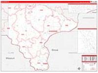 Lee, Ia Wall Map Zip Code