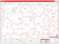 Lee, Il Carrier Route Wall Map