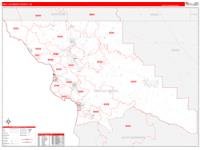 San Luis Obispo, Ca Carrier Route Wall Map