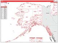 Alaska Wall Map Zip Code