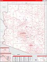 Arizona Wall Map Zip Code
