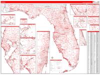 Florida Wall Map Zip Code