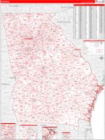 Georgia Wall Map Zip Code