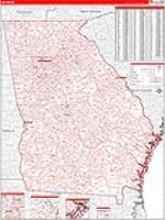 Georgia Wall Map Zip Code