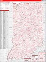Indiana Wall Map