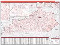 Kentucky Wall Map Zip Code
