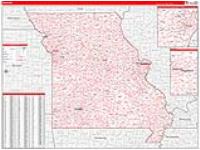 Missouri Wall Map Zip Code