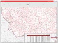 Montana Wall Map Zip Code
