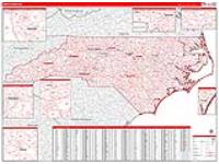 North Carolina Wall Map Zip Code