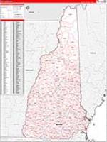 New Hampshire Wall Map Zip Code
