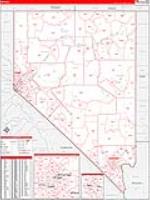 Nevada Wall Map Zip Code