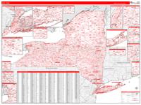 New York Wall Map Zip Code