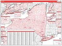 New York Wall Map Zip Code