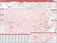 Pennsylvania Wall Map Zip Code