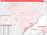 South Carolina Wall Map Zip Code