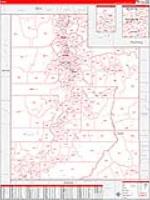 Utah Wall Map Zip Code