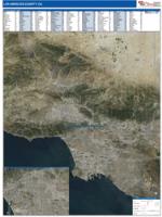 Los Angeles , Ca Wall Map