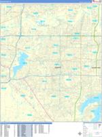 Arlington Texas Zip Code Wall Map (Red Line Style) by MarketMAPS - MapSales