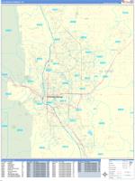 Colorado Springs Colorado Zip Code Wall Map (Red Line Style) by ...