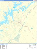 Gainesville Wall Map Zip Code