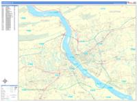 Harrisburg Pennsylvania Zip Code Wall Map (Red Line Style) by ...