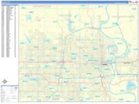 Omaha Wall Map Zip Code