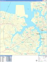 Portsmouth Wall Map Zip Code