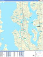 Seattle Wall Map Zip Code