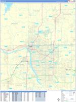 Tulsa Wall Map Zip Code