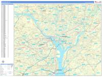 Washington District Of Columbia Zip Code Wall Map (Red Line Style) by ...