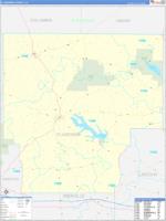 Claiborne Parish (), La Wall Map Zip Code
