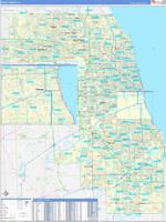 Cook, Il Wall Map Zip Code