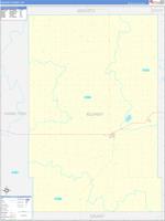Kearny County, KS Zip Code Wall Map Red Line Style by MarketMAPS - MapSales