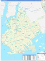 Kings, Ny Carrier Route Wall Map
