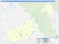 Madera County, CA Zip Code Wall Map Red Line Style by MarketMAPS - MapSales